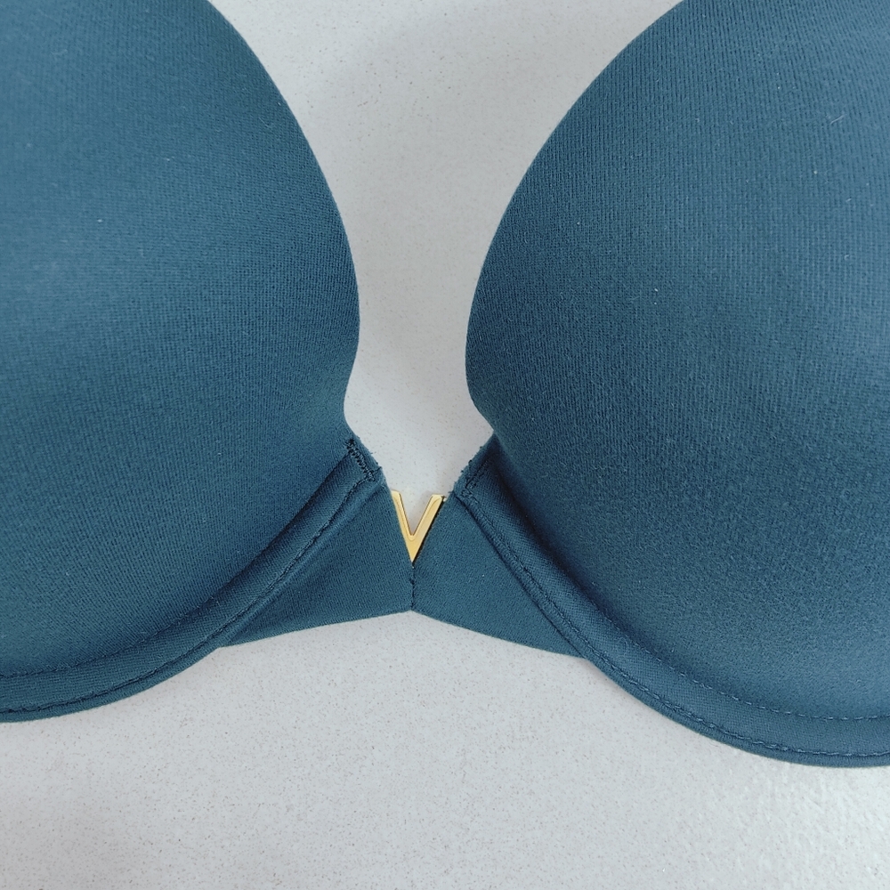 Victoria's Secret Love Cloud Dark Teal Green Push Up Bra, 34C - Picture 6 of 11
